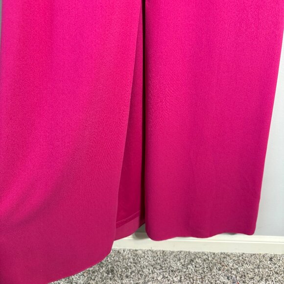 Adrianna Papell Ruffle Crepe Maxi Gown Women's 10 Pink Formal Dress Party NWT - Picture 10 of 16